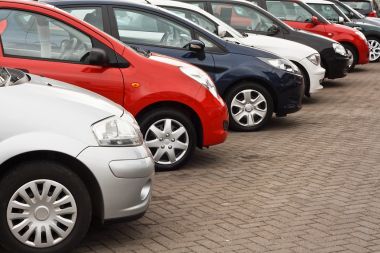 Cars in a Jamaica Queens, NY Car Lot with Car Insurance