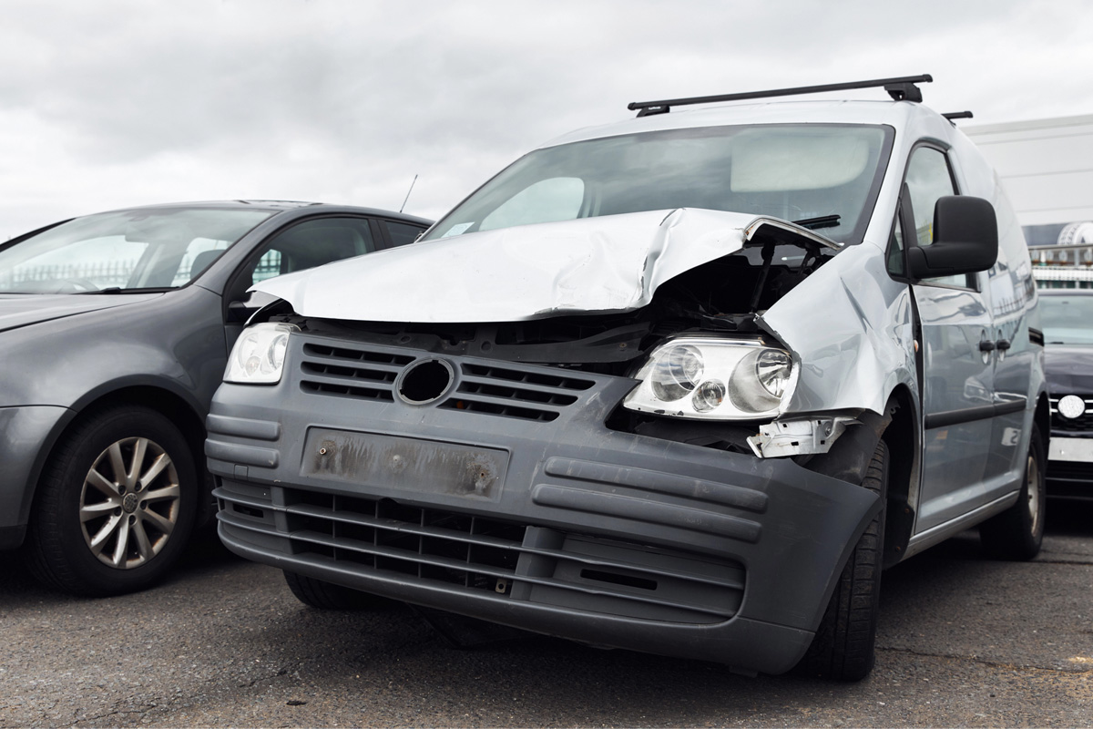 damaged van with Commercial Auto Insurance in Lindenhurst, West Babylon, Amityville, Queens & Farmingdale, NY